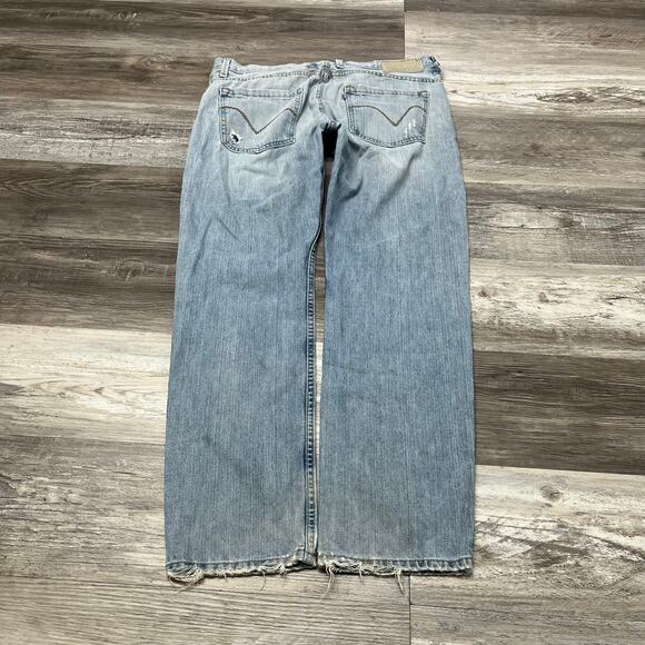 2000s Levis Silver Tab Faded Light Wash Blue Mens 35x30 Skater Bootcut Jeans Y2K - Picture 3 of 14